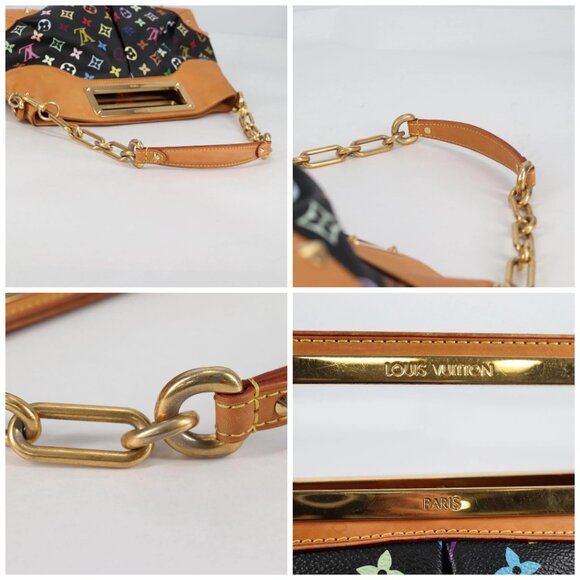 LOUIS VUITTON Monogram Multicolor Judy MM Bag 2Way Black M40256 Auth BA5540A - Picture 16 of 16